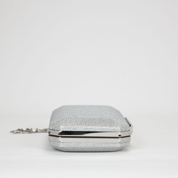 Nina Bellaria Geometric Minaudiere Bag / Clutch with Tassle - Silver - Picture 6 of 8